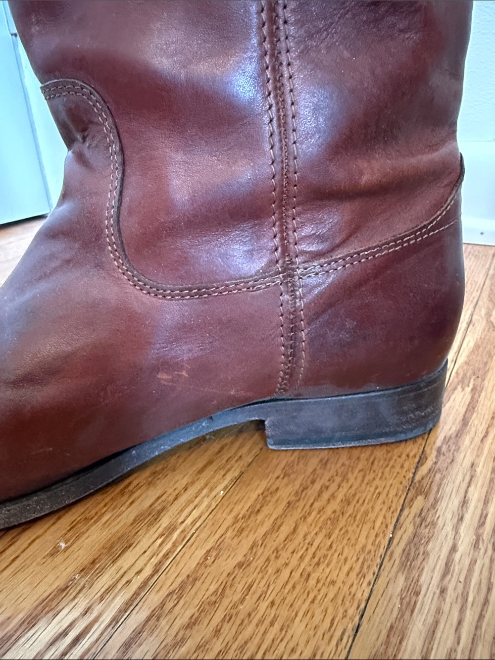 Frye Brown Leather Riding Boots - Picture 5 of 11